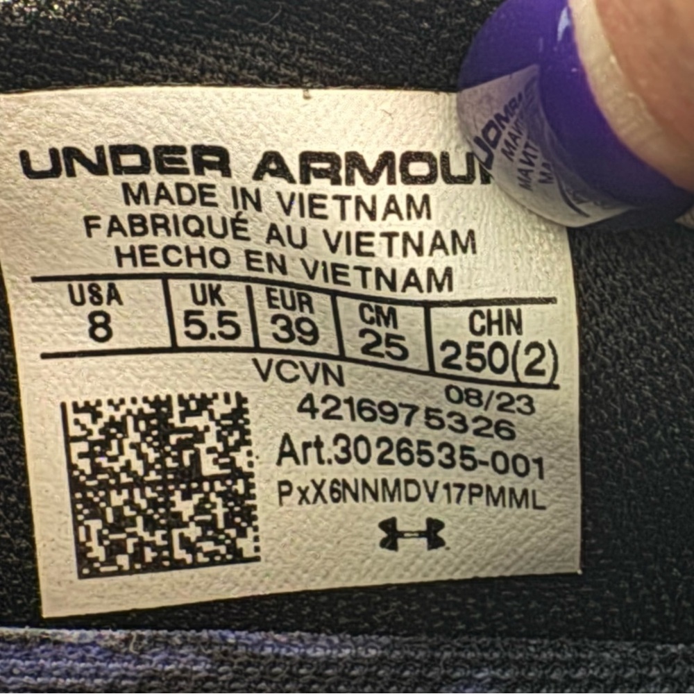 Under Armour Project Rock 6 HOVR Training Shoes – Black Neptune – 8 - Picture 7 of 15